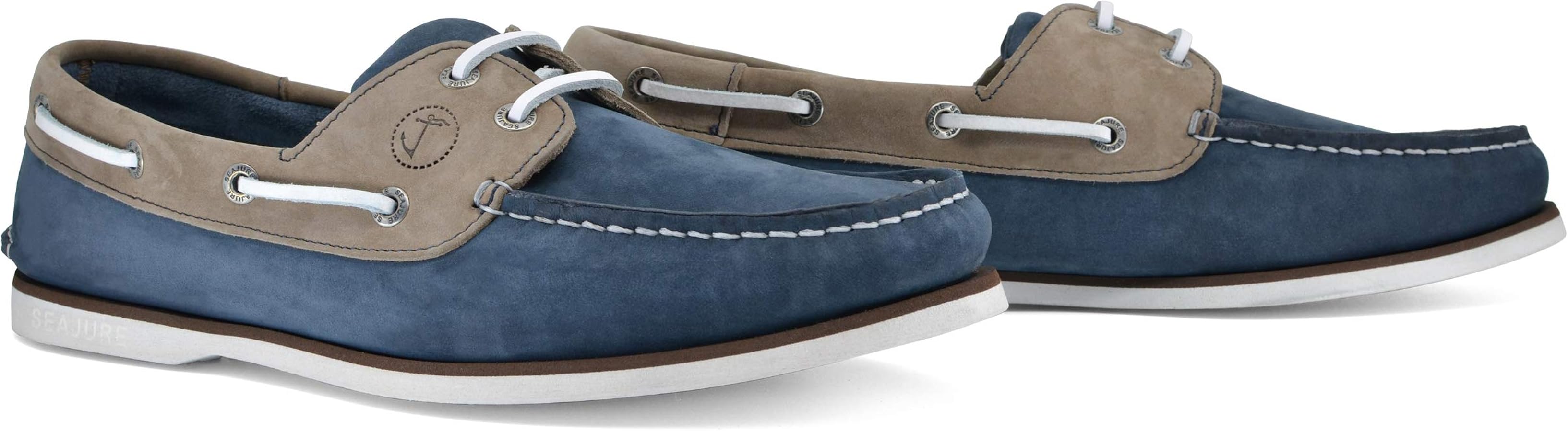 Amazon.com | Seajure Men's Boat Shoes Costa Camel and Blue